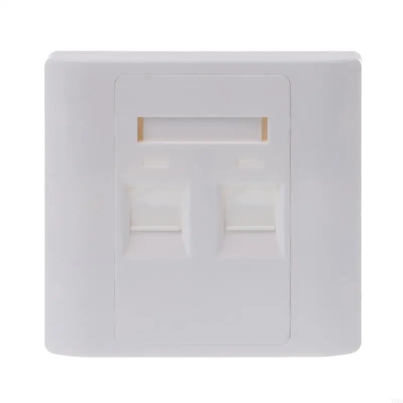 N7MC Socket Wall Plate 2Ports Cat6 RJ45 Female to Female Connector