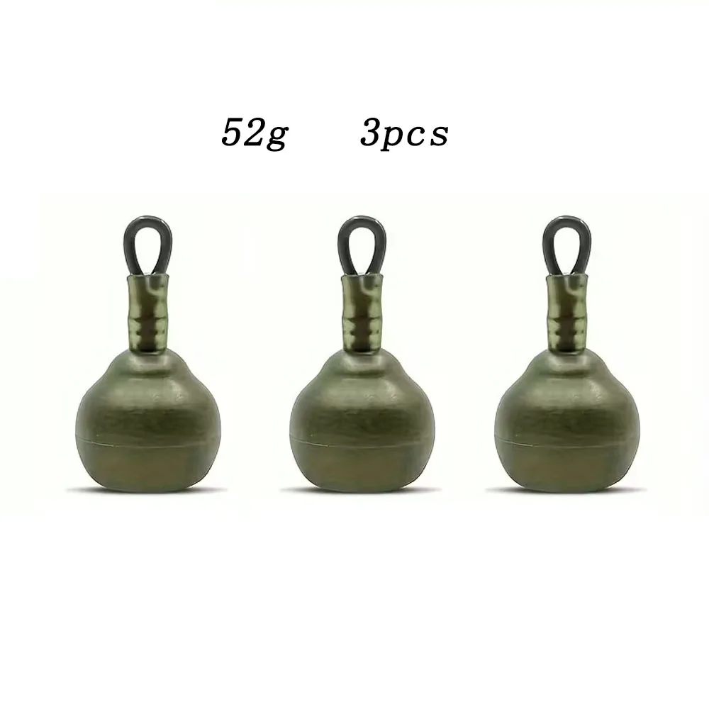 3-teiliges Angel-Sinker-Gewichte-Set, Angelzubehör, geeignet zum Karpfenangeln, mehrere Größen erhältlich (14G/28G/52G)