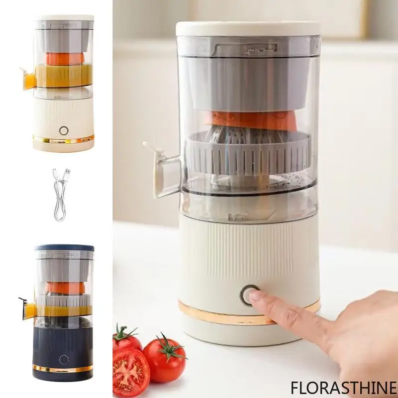 Electric Fruit Juicer Portable Single Auger Juicer Automatic USB Separation Charge Orange Lemon Fruit Vegetable Juice Extractor