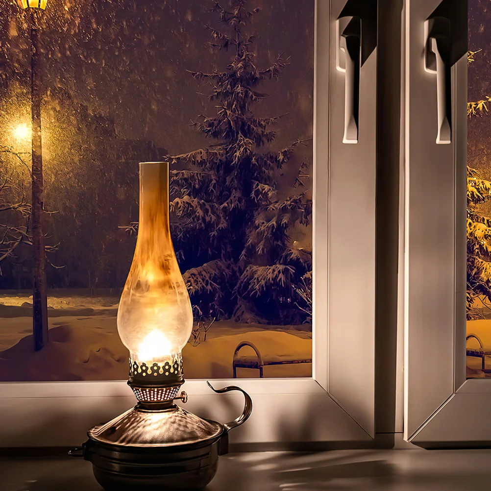 

2Pcs Oil Lamp Glass Chimney Clear Lamp Globe Replacement Vintage Shade for Lamps Extended Length Even Light