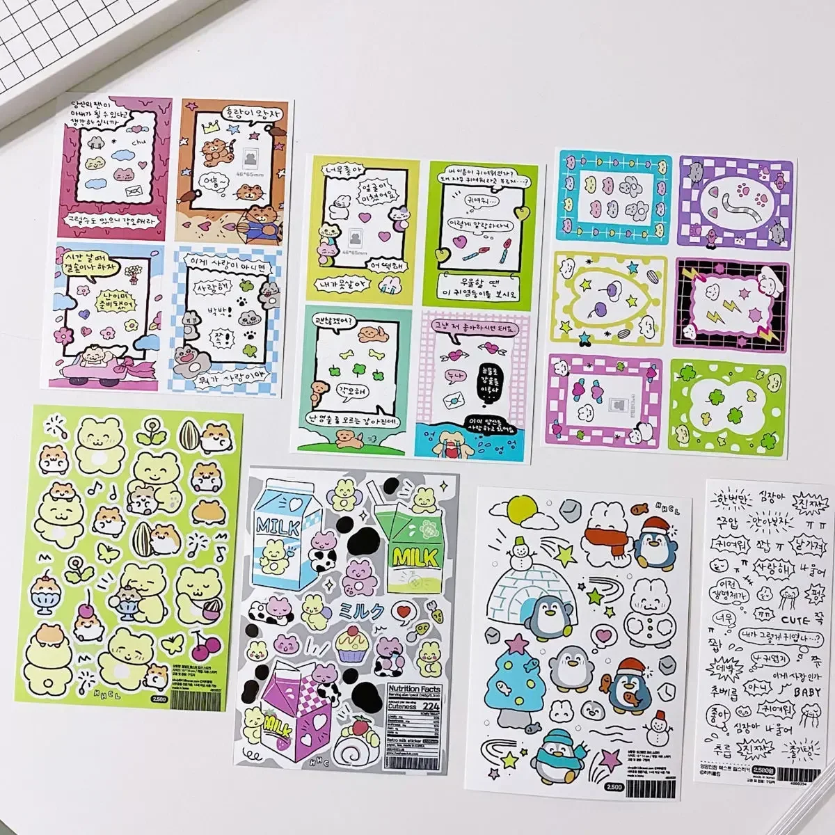 Korean Style Graffiti Korean Stickers Handbook Ins High-value Goo Card Decoration