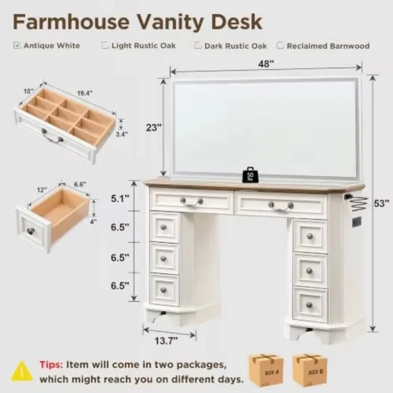 Makeup Vanity Desk with 48