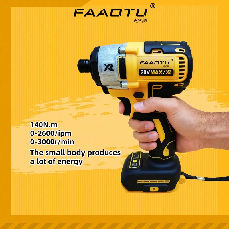 

FAAOTU DCF887 Бесщеточный электрический ударный шуруповерт Беспроводная отвертка Электрическая ударная дрель для аккумулятора Dewalt 20 В (без аккумулятора)