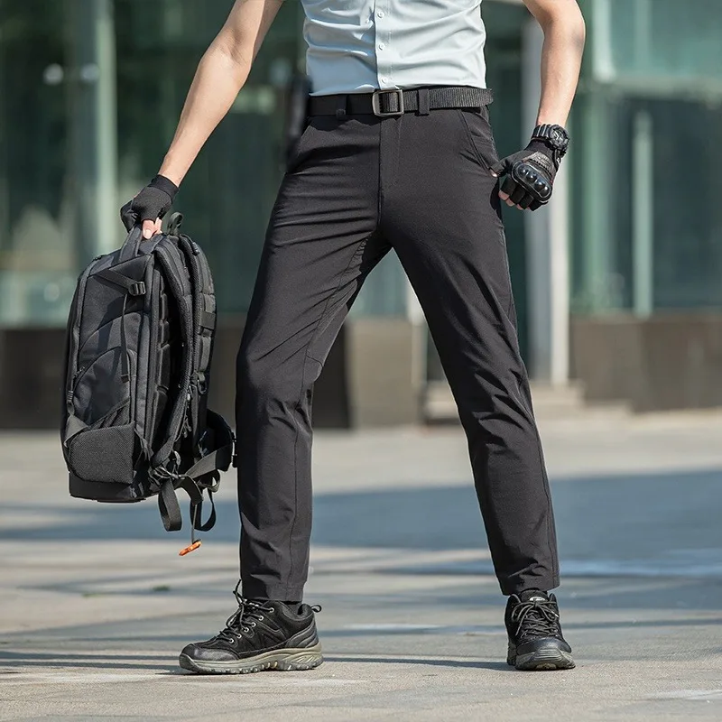 

Men's Military Tactical Pants Wrinkle Resistant Quick Drying Waterproof Antistatic Trousers Men Straight Leg Casual Pants Man