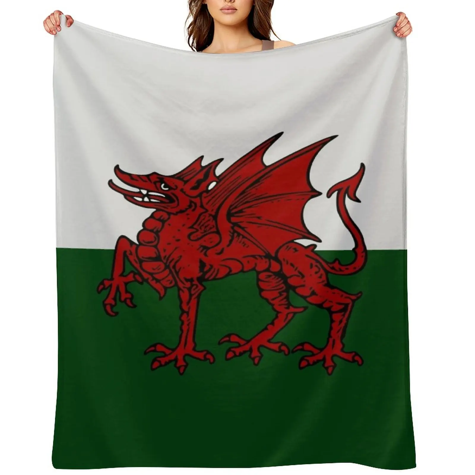 

Welsh Dragon Throw Blanket Plaid on the sofa Weighted Bed covers christmas decoration Blankets