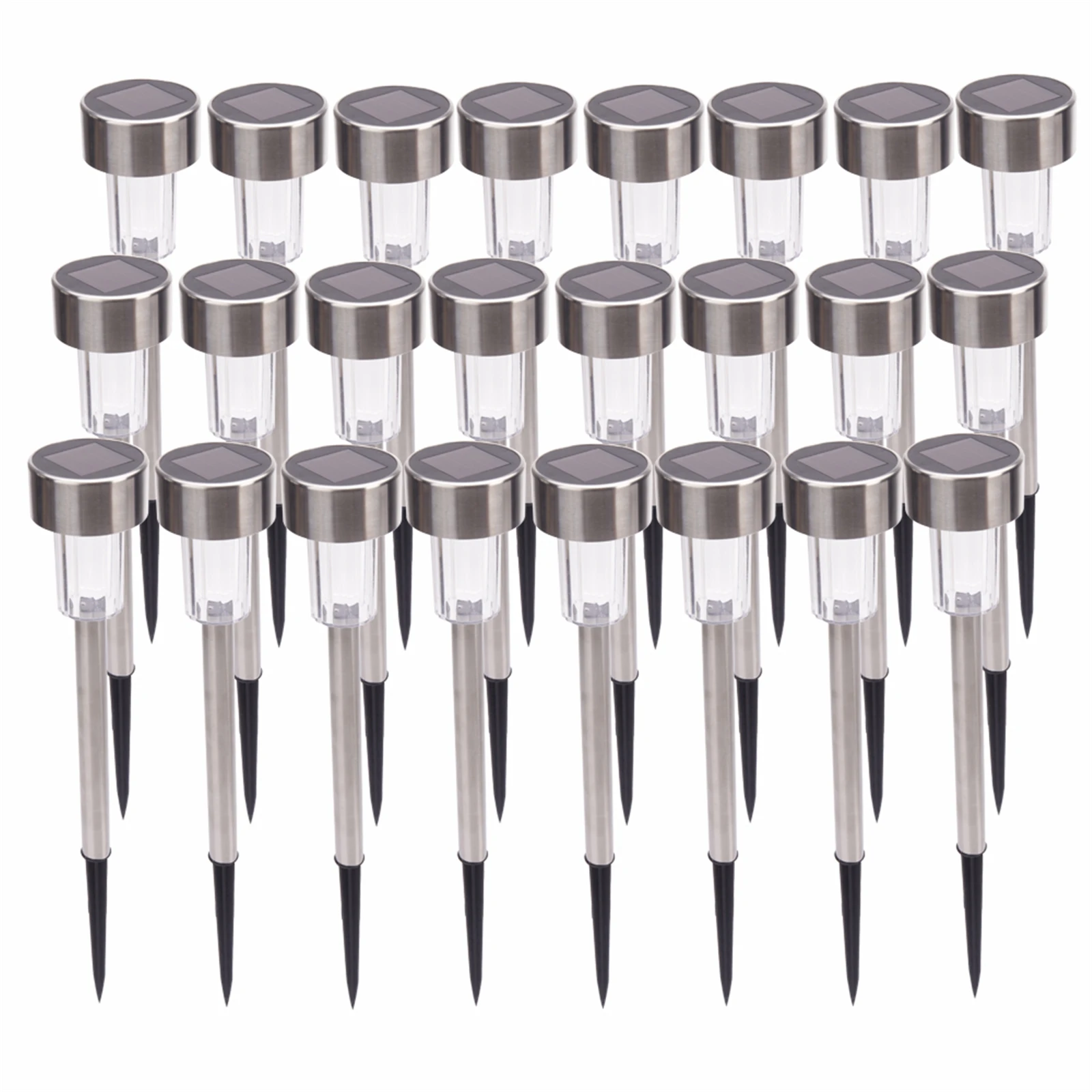 

24pcs Solar Power LED Lawn Lamps with Lampshades 5W High Brightness White Light Lamps Lawn Decoration Garden Solar Light Outdoor