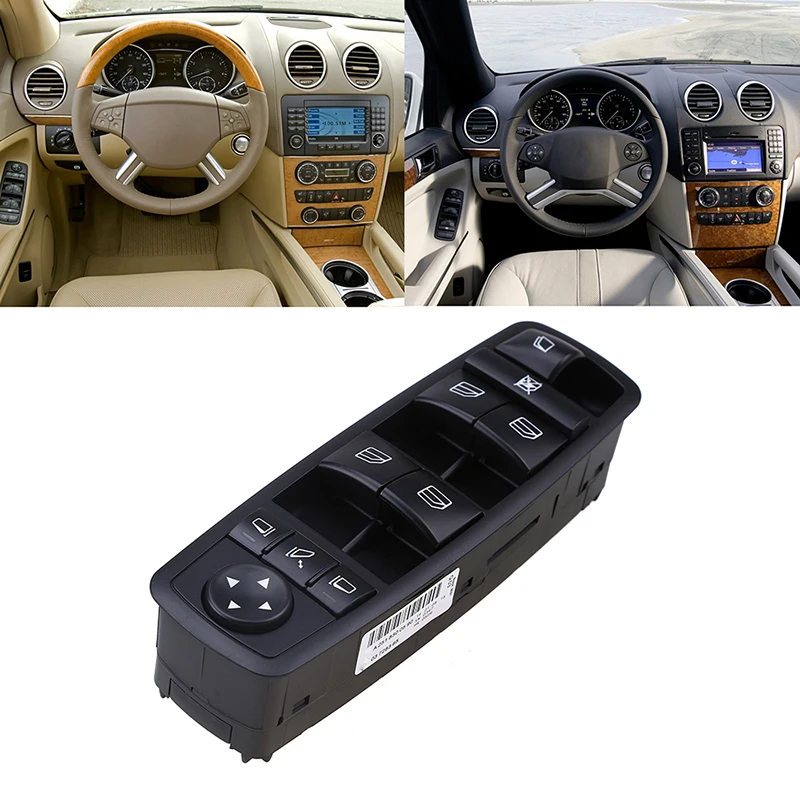 

Black Car Door Window Master Control Switch Panel Interior Accessories for Mercedes-Benz R-Class W251 2006-2015