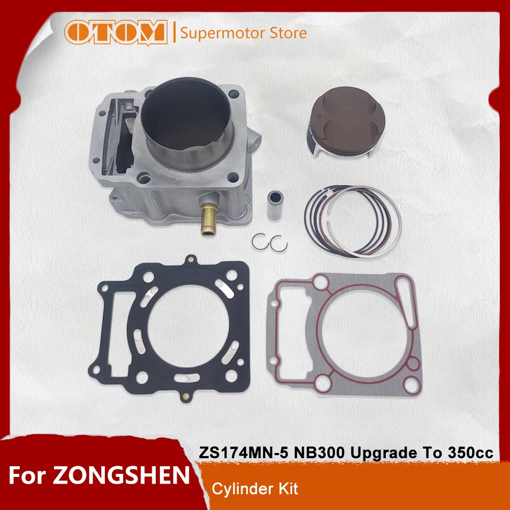 Motorcycle Accessories ZS174MN-5 Engine Cylinder Kit 77mm Cylinder Block Piston Ring Gasket For ZONGSHEN NB300 Upgrade to NB350