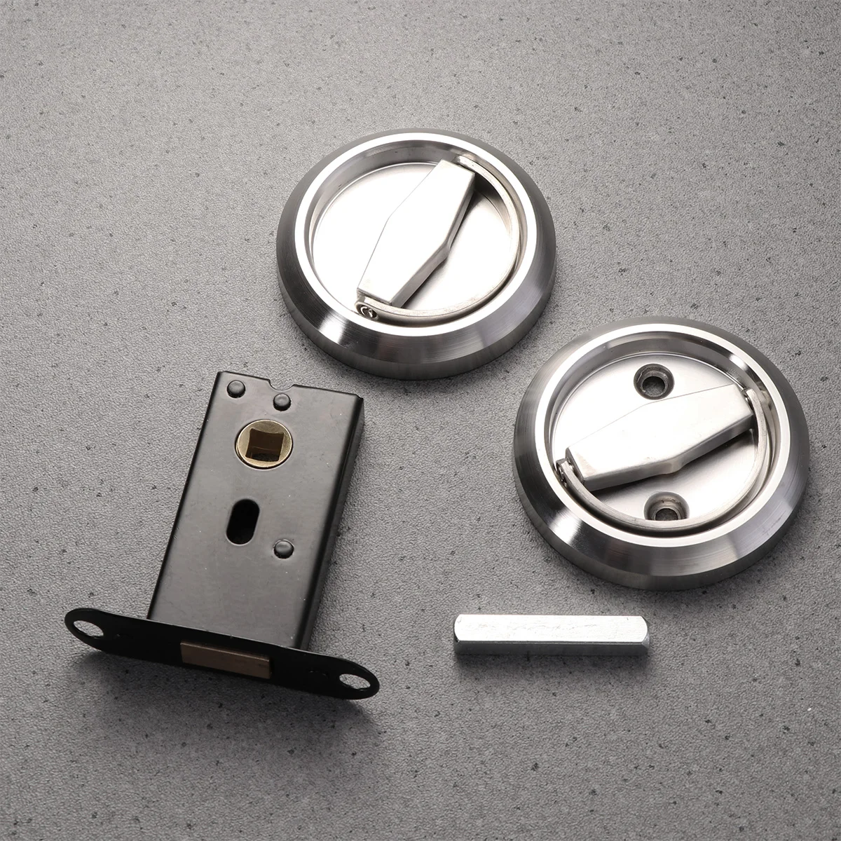 

1 Set Hidden Door Stainless Steel Keyless Mechanical Outdoor Privacy Lock 360 Degree Rotation Diy Combination Storeroom Bed Door