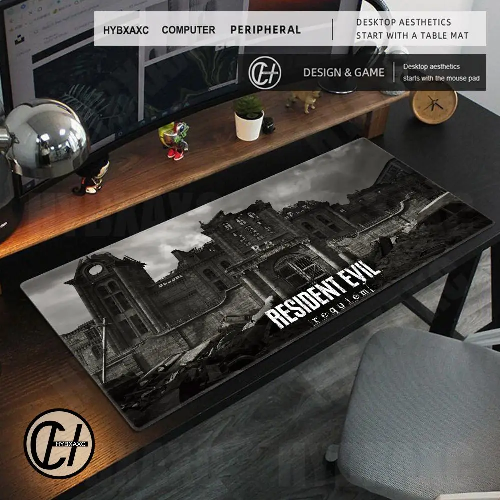 Hot Game R-Resident Evil Requiem Mouse Pad Large Cute HD Desk Pad Extended Gaming Keyboard Mats 90x40cm XXL Gamer Mousepad