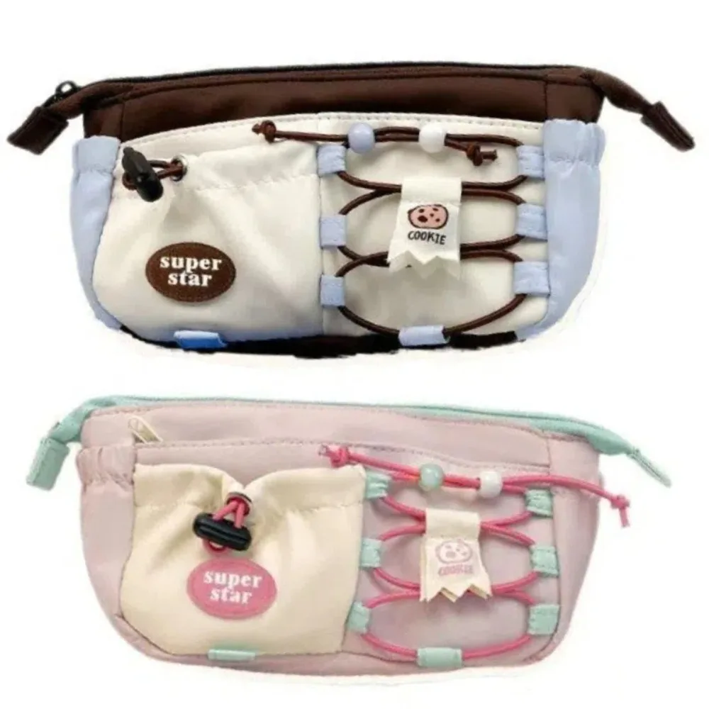 Fashion Exaggerated Stationery Case Adjustable Office Supplies Pencil Pouch Unisex Signature Makeup Storage Bag Student Writing