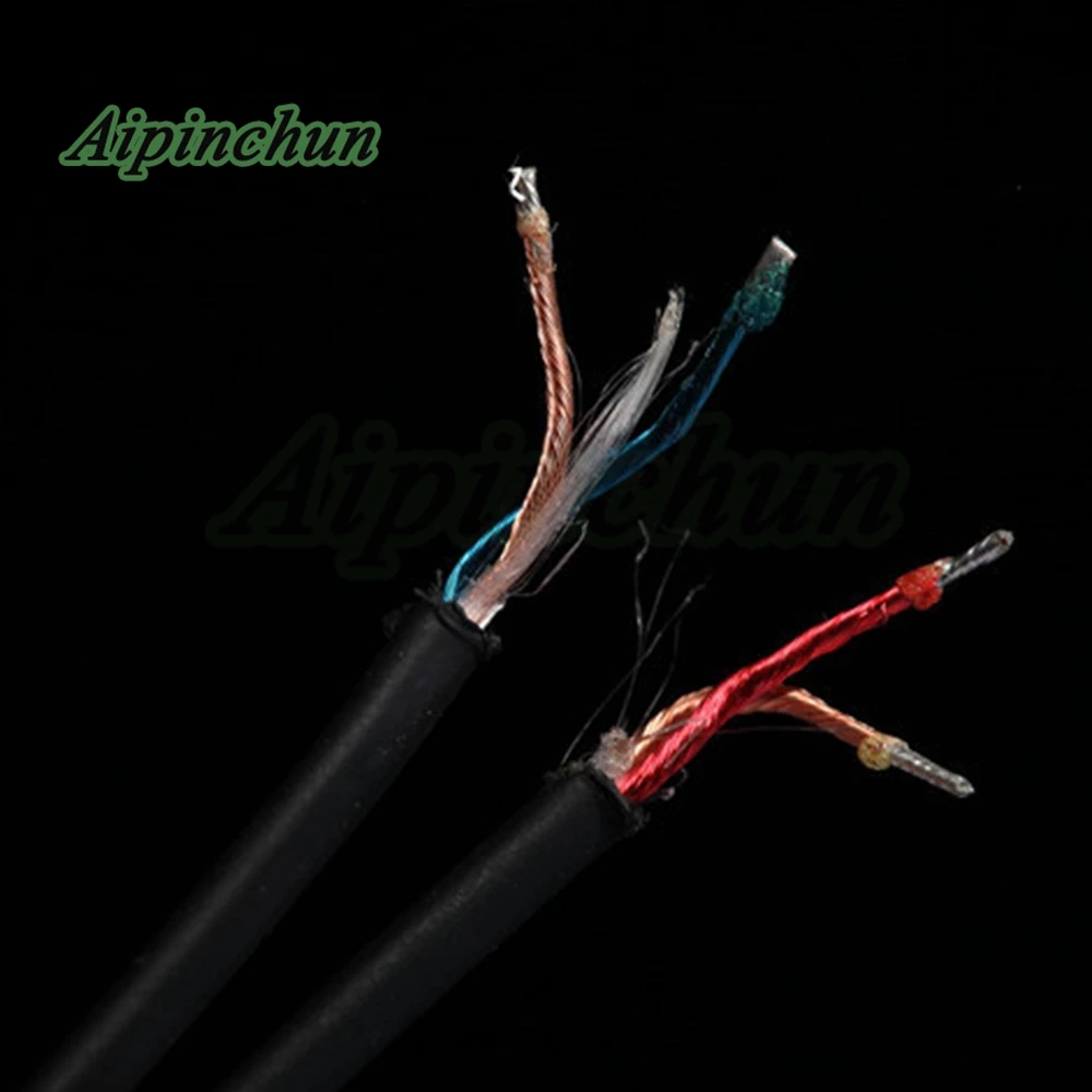 Aipinchun tpeヘッドフォン修理ケーブルdiyヘッドセット交換ケーブルLC-OFCワイヤーコア1.5メートルブラック