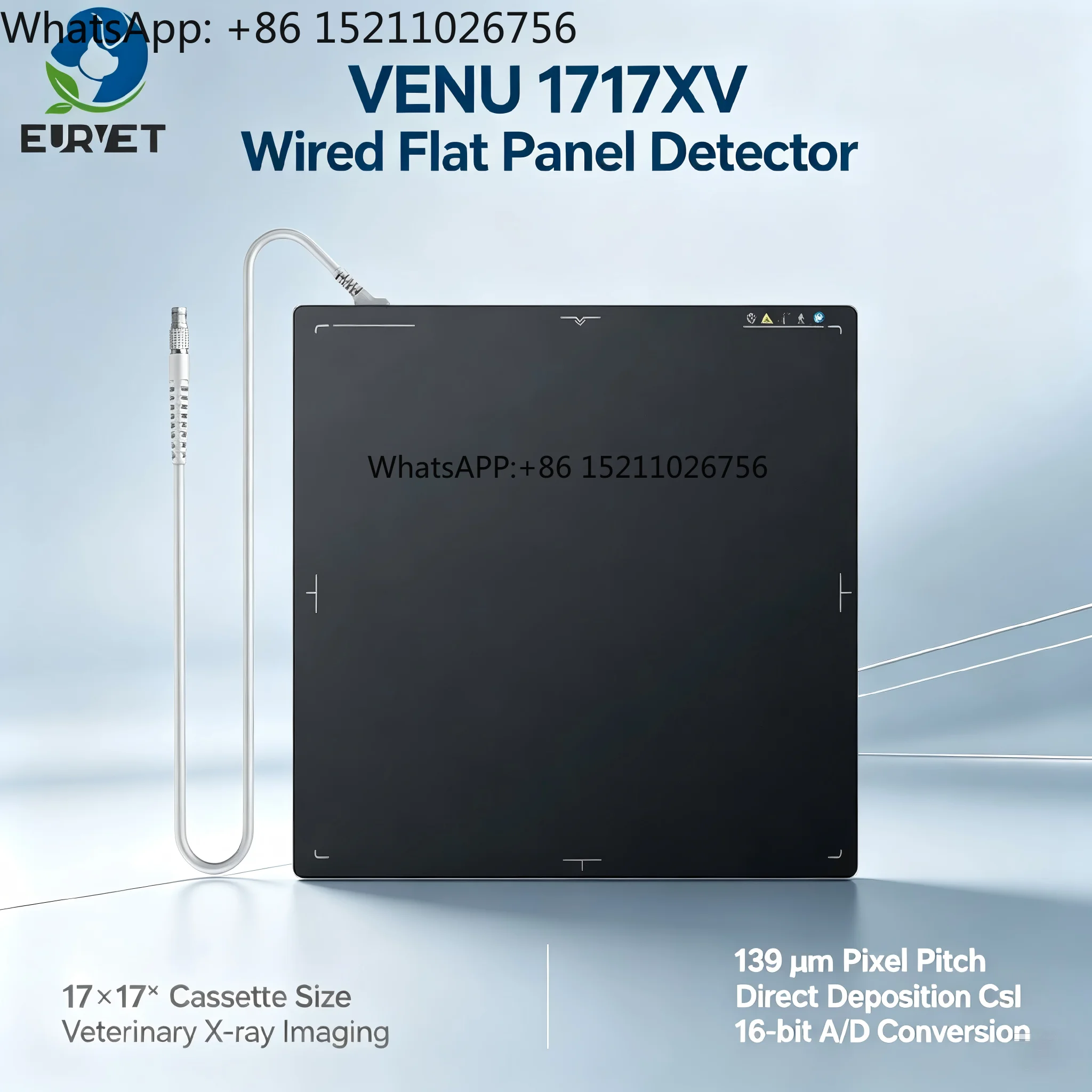 Hot SalesAnimal X-ray Wired Flat Panel Detector Fast Work Flow Veterinary Radiographic Imaging New Veterinary DR Systems