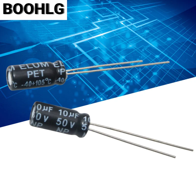 20pcs ELUM 10uf 50v audio capacitor NP non-polar electrolytic capacitor 50v 10uf 5X11mm