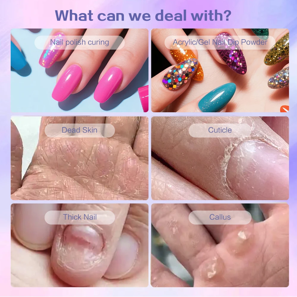 35000 دورة في الدقيقة المهنية مسمار الحفر 2 في 1 المحمولة مسمار الحفر ومجفف مخرطة الأظافر الكهربائية مع الأشعة فوق البنفسجية LED مصباح مانيكير الرعاية #5