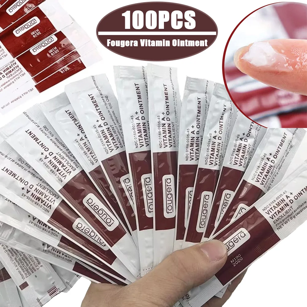 100PCS Tattoo Aftercare Cream Fougera Vitamin Ointment Tattoo Recovery Cream Vitamin A&D Tattoo Repair Cream Tattoo Accessories