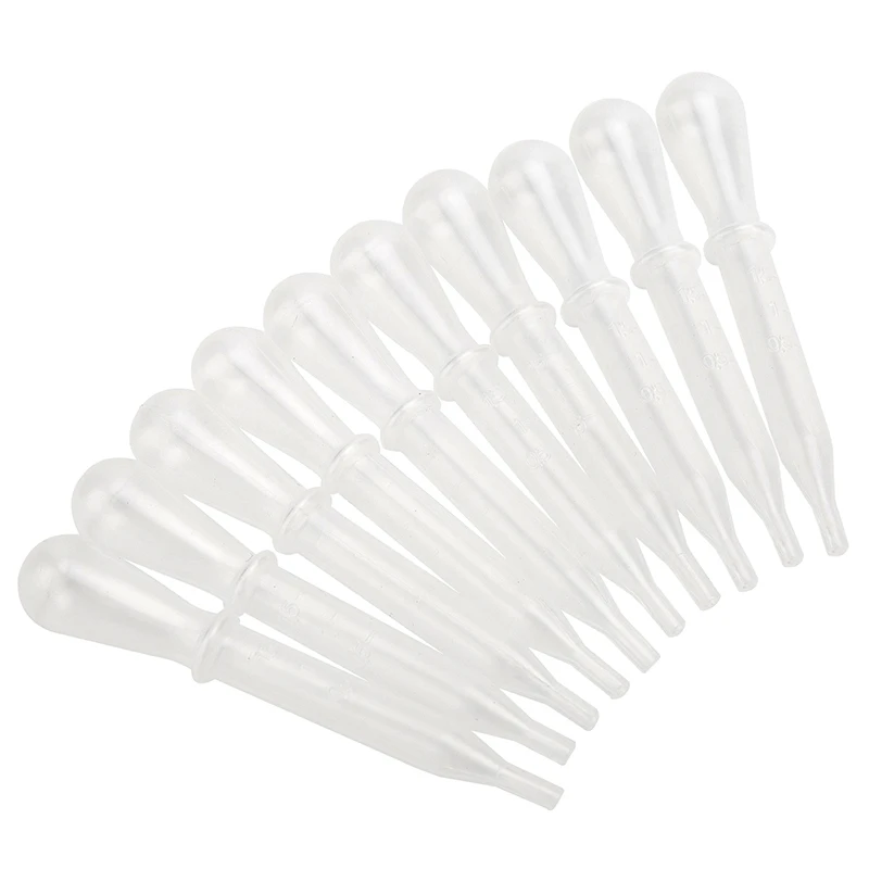 5/10Pcs Graduated Disposable Plastic Transfer Pipettes Liquid Droppers for Ear Eye Care Essential Oils Alcohol Paint Lab Use