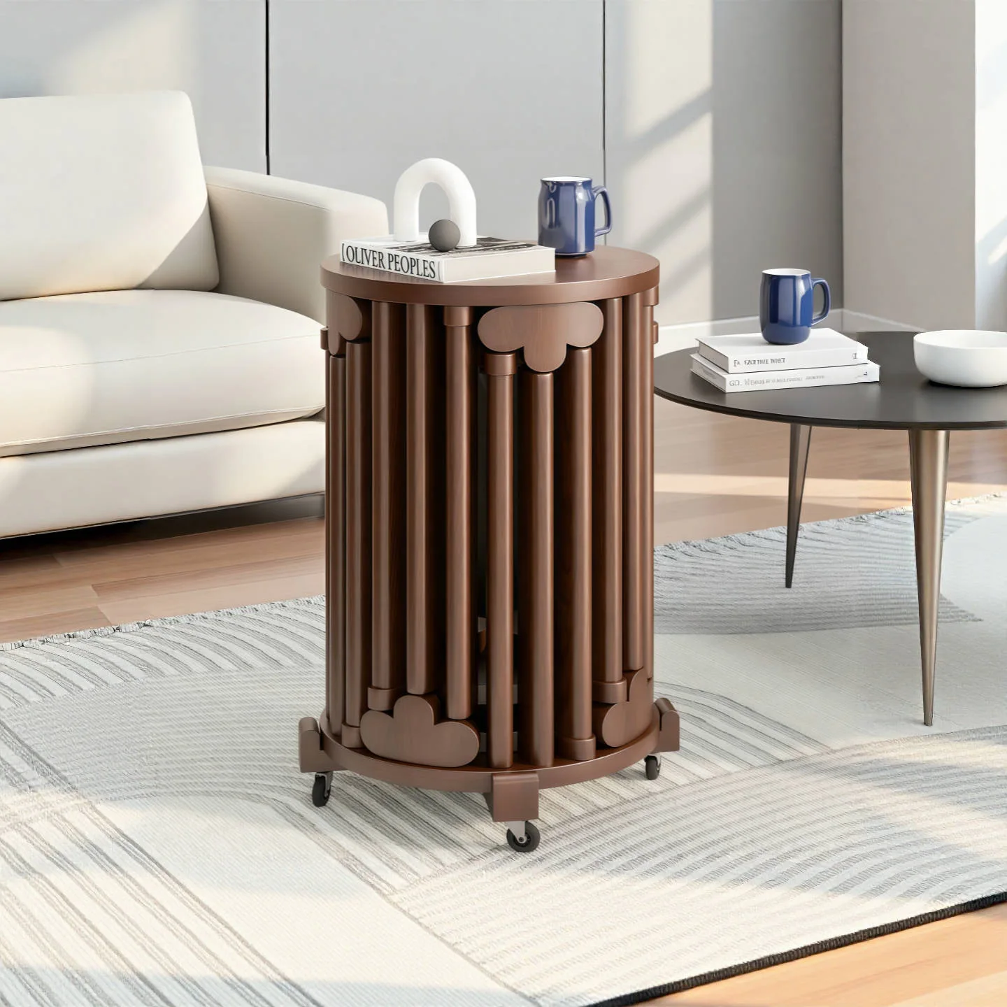 

solid wood stackable round stool modern home coffee table small stool dining table stool new Chinese Jenga spare chair