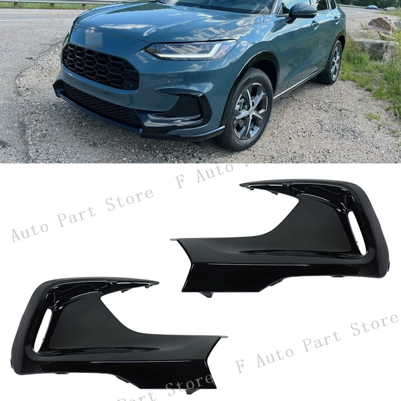 

2PCS For Honda HRV HR-V 2023 2024 Front Bumper Fog Light Daytime Lamp Trim Cover Frame Lid 711023W0A00 711073W0A00