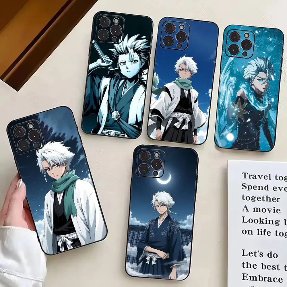 B-BLEACH T-Toshiro H-Hitsugaya-BTH Funda de teléfono para iPhone 17, 16,15,14,13,12,11 Plus,Pro Max, Otros Funda negra suave