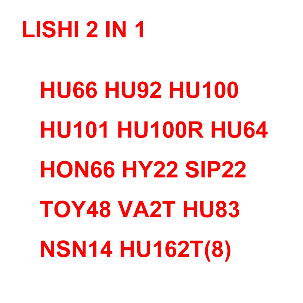 Original 16Pcs/lot 2 in 1 LiShi tool 2in1 HU66 HU92 HU100 HU101 HU100R HU64 HON66 HY22 SIP22 TOY48 VA2T HU83 NSN14 HU162T(8)