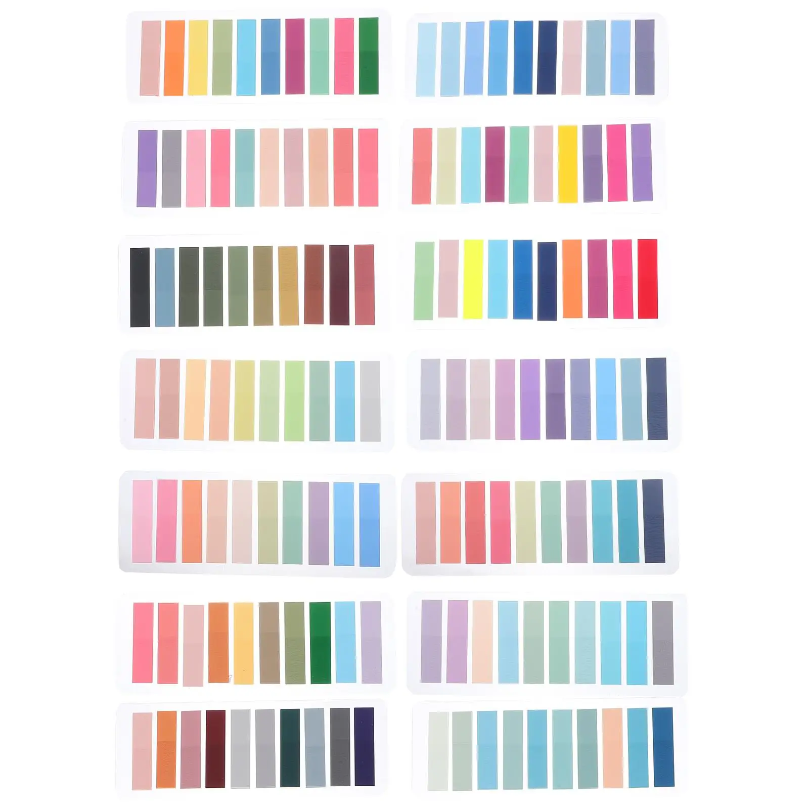 

14 Sheets Adhesive Reading Markers Book Tabs Page Marker Office Supplies Highlight Strips Transparent Texture