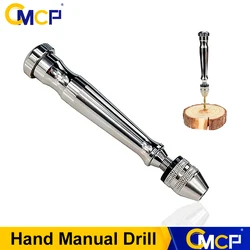 CMCP 1pc Mini Micro Aluminum Hand Drill Hand Manual Drill Chuck For 0.3-3.9mm Twsit Drill Bit Hand Twist Drill