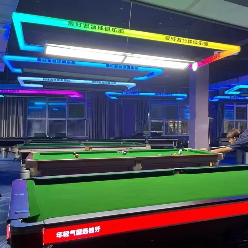 Five-sided luminous whole body colorful billiard hall atmosphere light atmosphere light Billiard room light