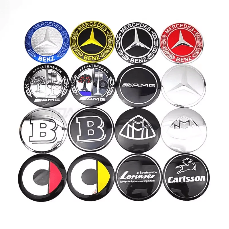 4Pcs 56mm Car Wheel Center Hub Cap Sticker Accessories For Mercedes Benz AMG W204 GLC CLA Brabus Smart Maybach W205 W203 W206