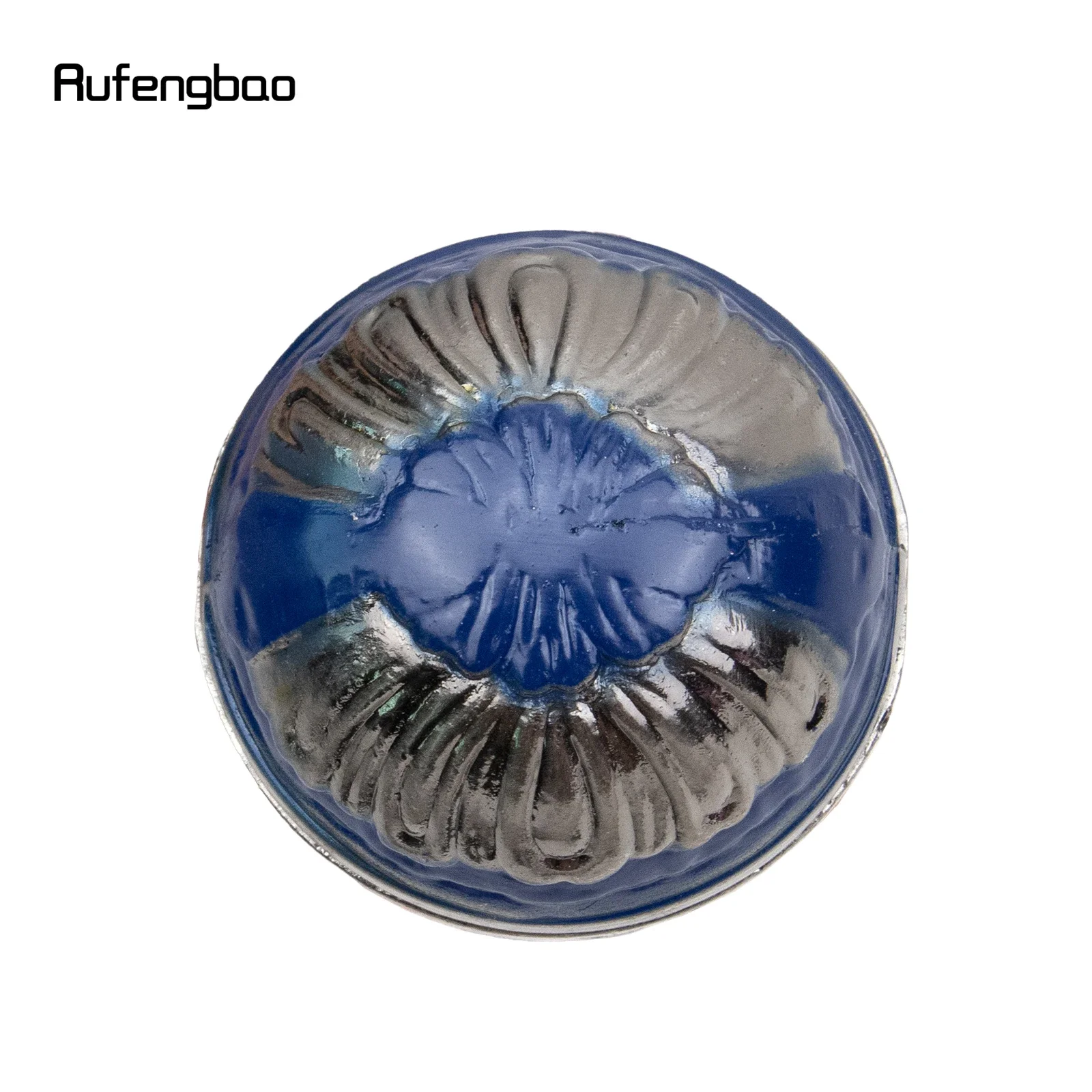 عصا مشي عصرية بمقبض دائري فاخر باللون الفضي والأزرق للحفلات، عصا مشي أنيقة Steampunk وEyday 93 سم