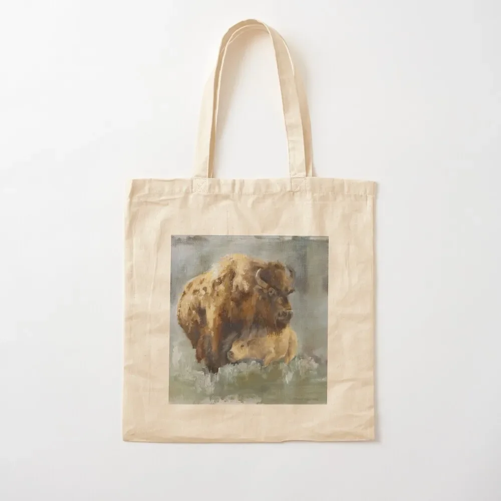 

Bison and Calf Tote Bag Women's handbag Shopper tote bag cute pouch bag