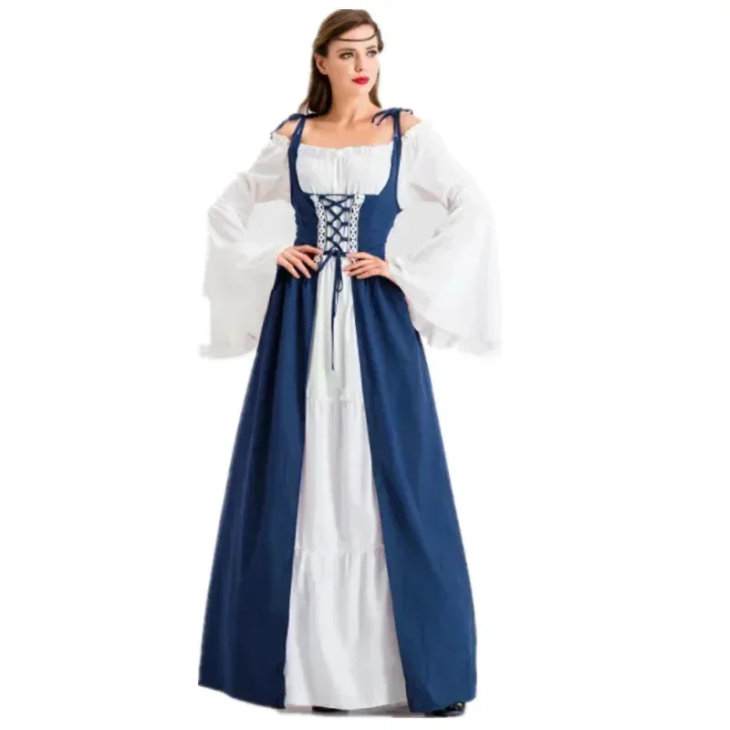 

asdh8@Beer Festival Cosplay Costume for Women Classic Medieval Style Long Dress Anime CosplayCOSda@