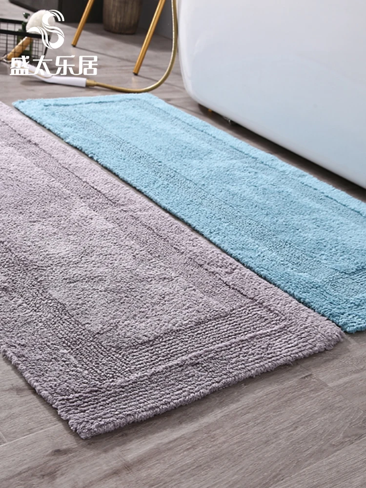 

Pure Cotton Double-Sided Velvet Long Kitchen Mat Absorbent Oil And Water Bedroom Batoom Anti-Slip Foot Mat Home Decor