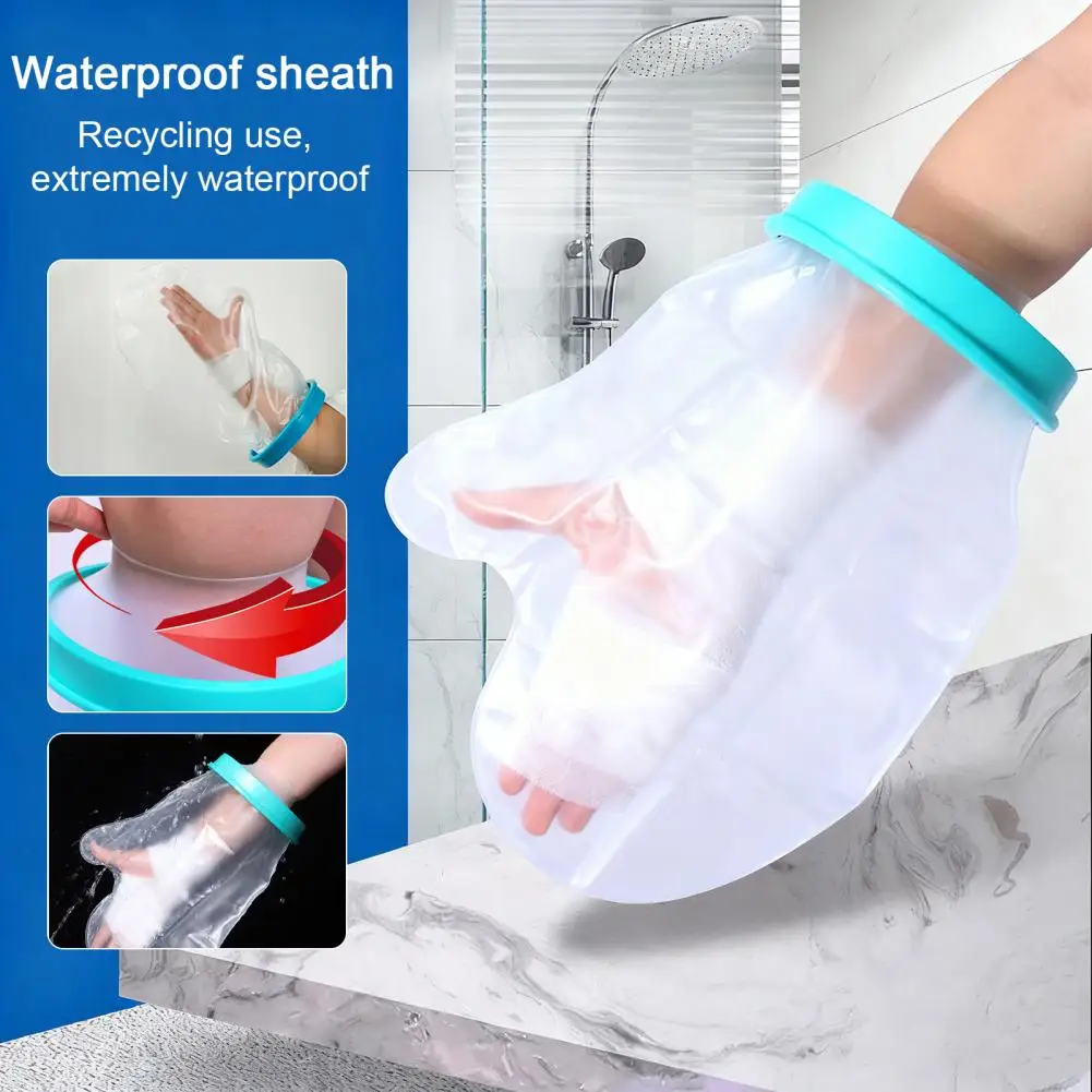 

Blue Shower Cover Adult Waterproof Sealed Cast Bandage Protector Wound Fracture Leg Foot Arm Palm Bath Protective Ring Sleeve