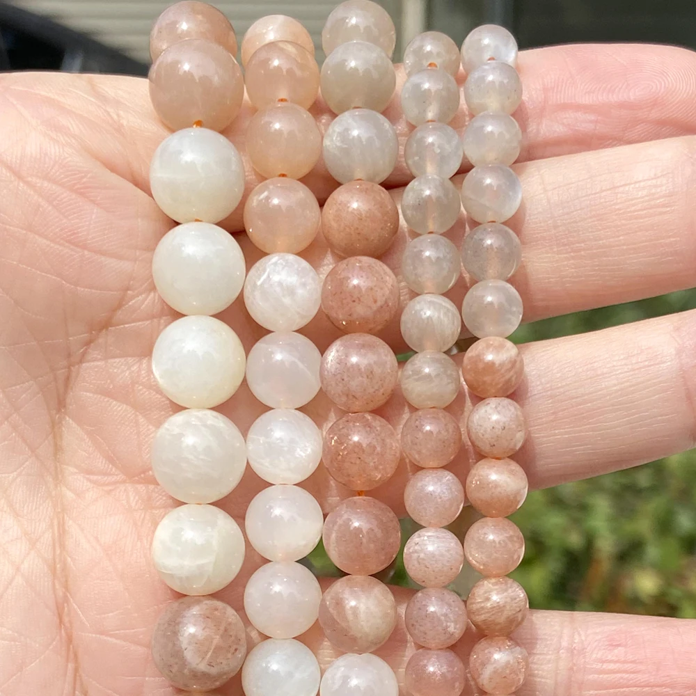 Natural Gemstone Beads Moonstone Labradorite Amazonite Lapis Lazuli Citrine Apatite Tourmaline Stone For Jewelry Making Bracelet