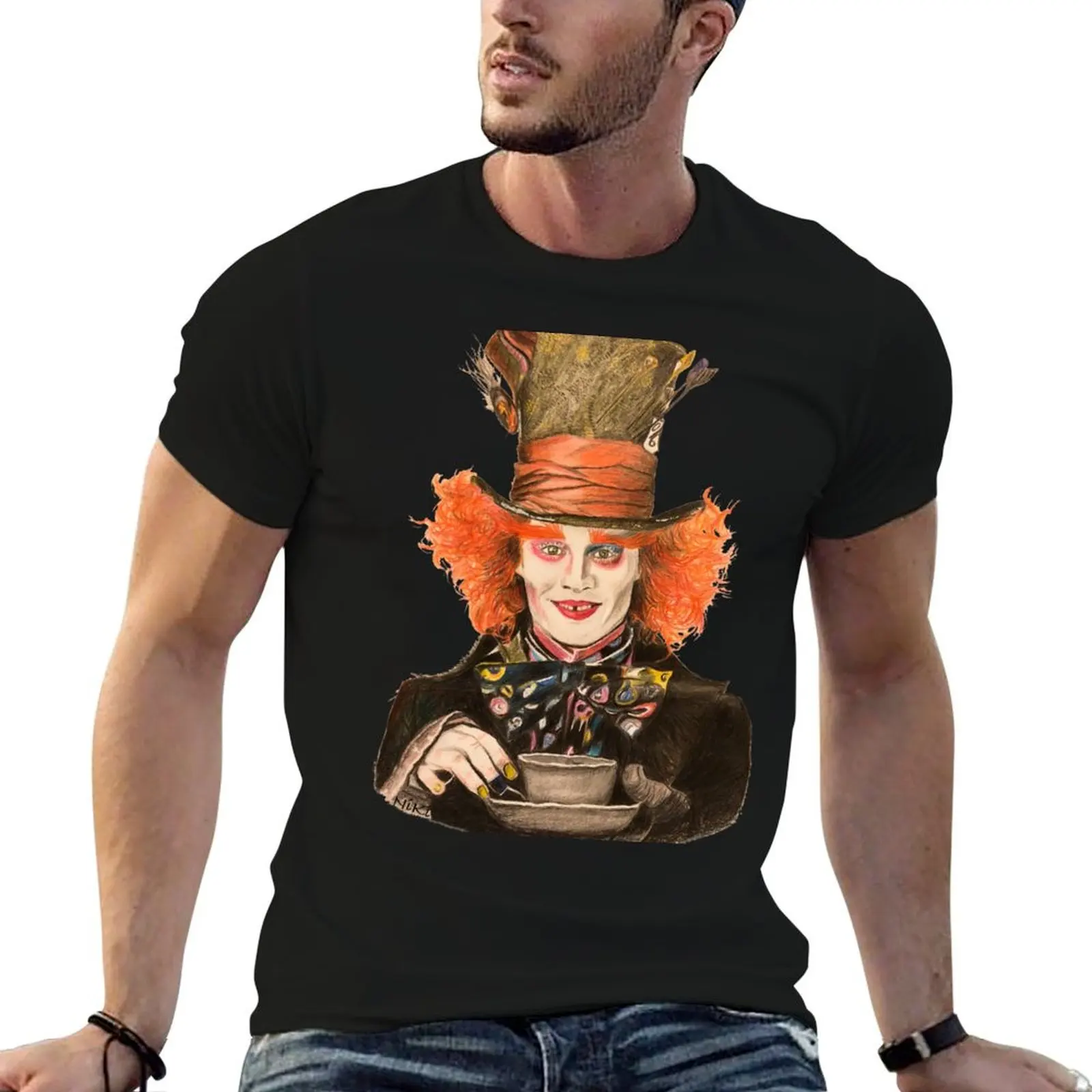 Mad Hatter T-Shirt Running Gym Short Sleeve Sports Tee
