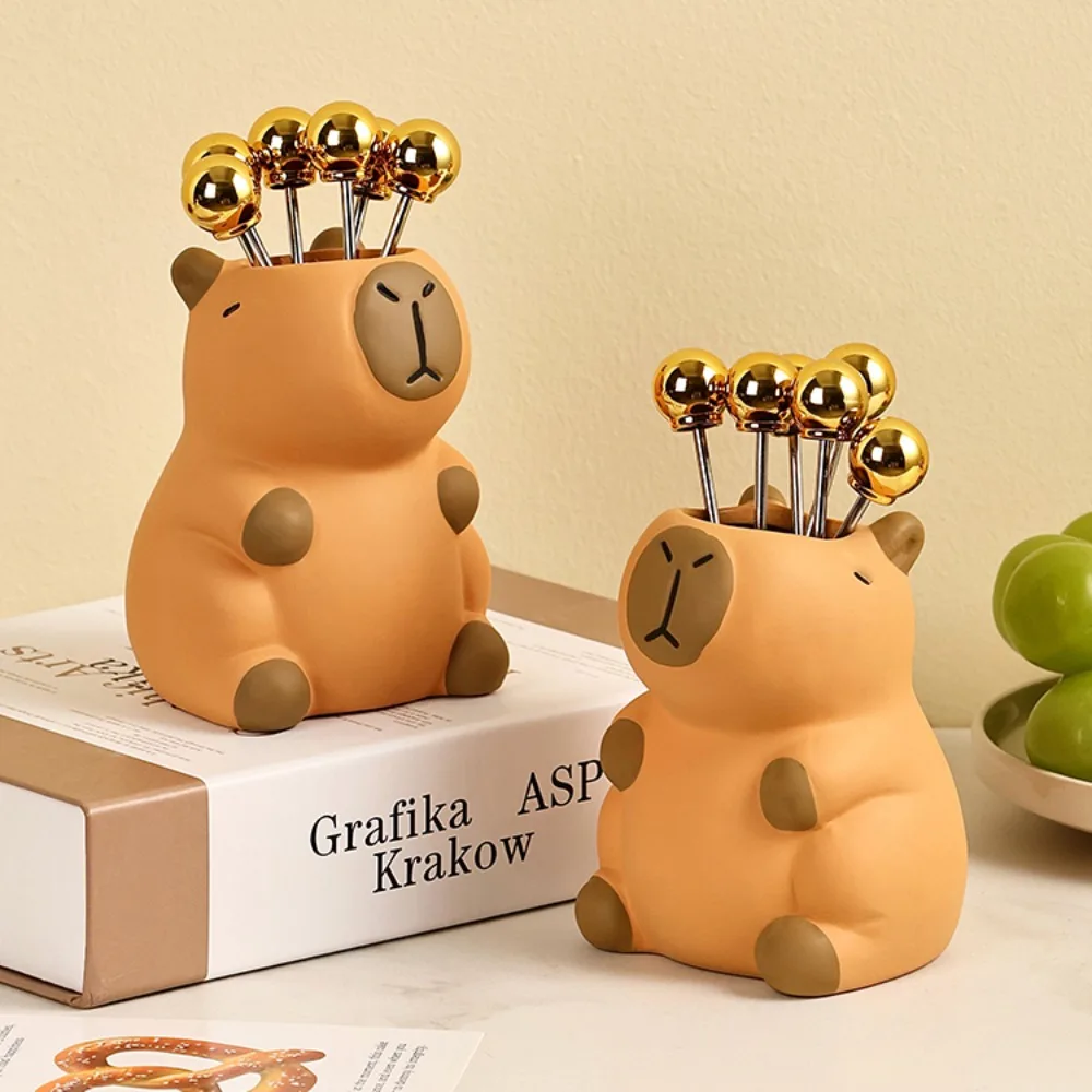 Ornament Capybara Pen Holder Interesting Tabletop Storage Capybara Pencil Storage Box Multi-functional Cartoon
