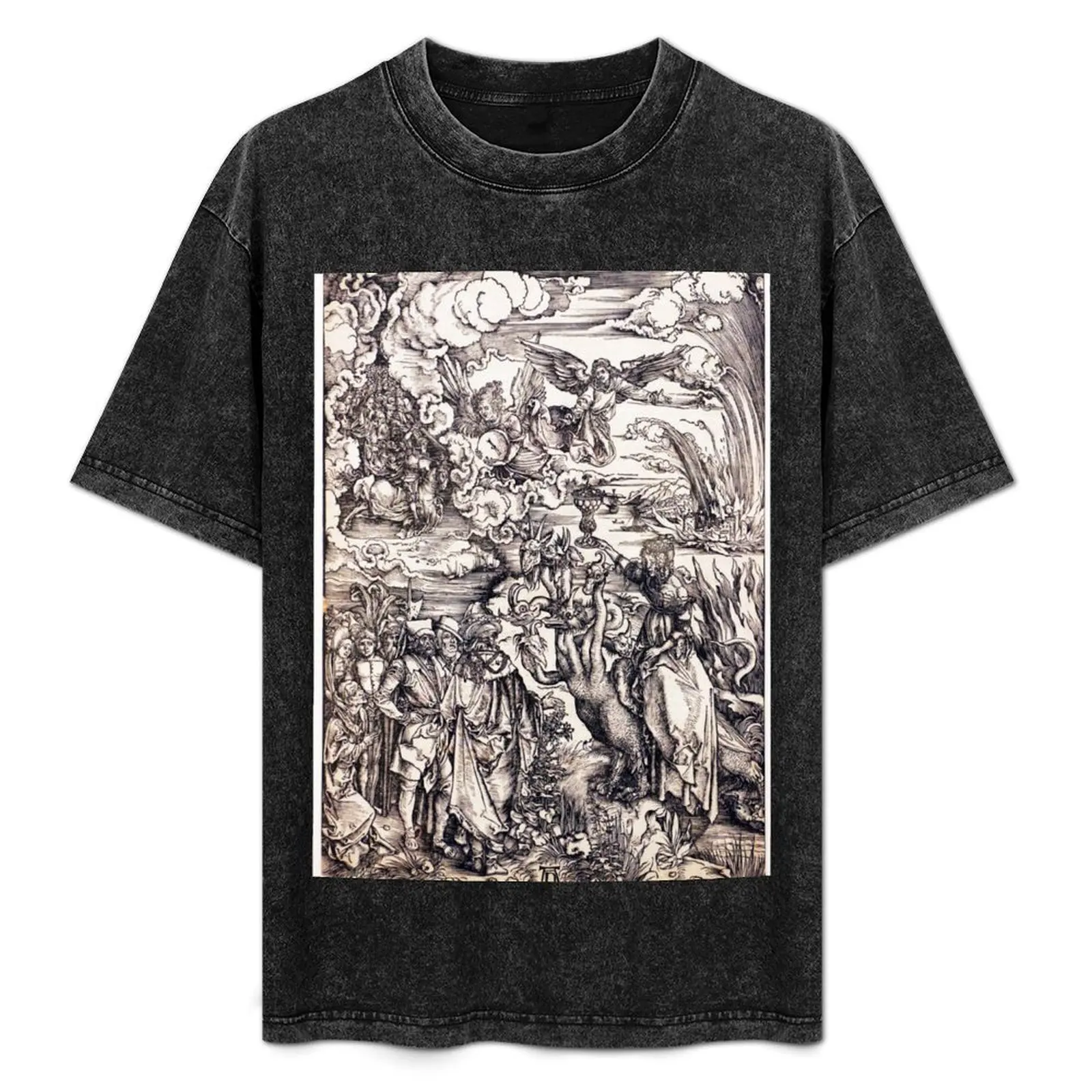 

HD Babylon the Great, by Albrecht Dürer (1497) T-Shirt boys animal print man clothes plus size clothes men t shirts high quality