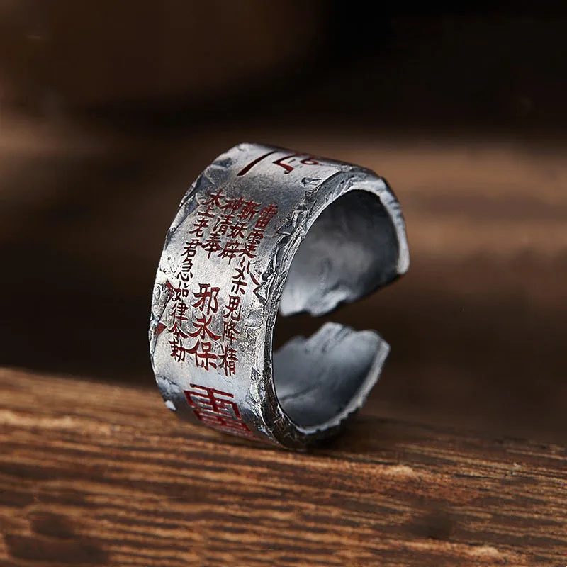 Lei Ling · Mountain Ghost - Ring Is Domineering China-Chic Retro Transit Wide Open Ring Senior Jewelry
