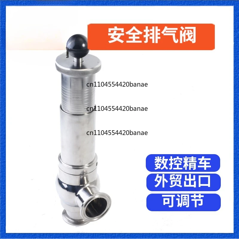 Quick installation safety valve, stainless steel chuck relief valve scale adjustable exhaust pressure relief valve outlet