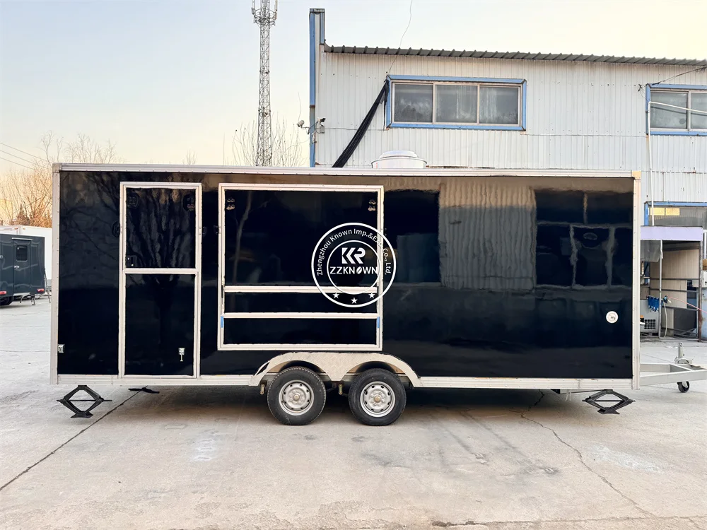 Concession Food Carts  Deep Fryer Mobile Coffee Trailer Pizza Hot Dog Customized Food Truck With Full Kitchen