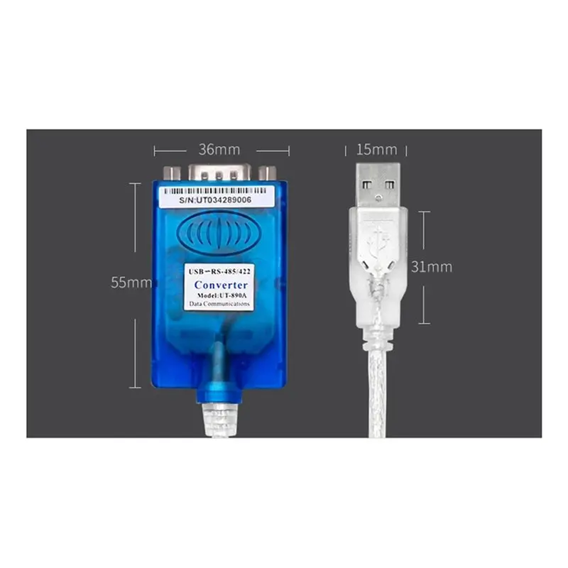 4X USB To 485/422 Serial Cable Industrial Serial RS485 To USB Communication Converter UT-890A-N