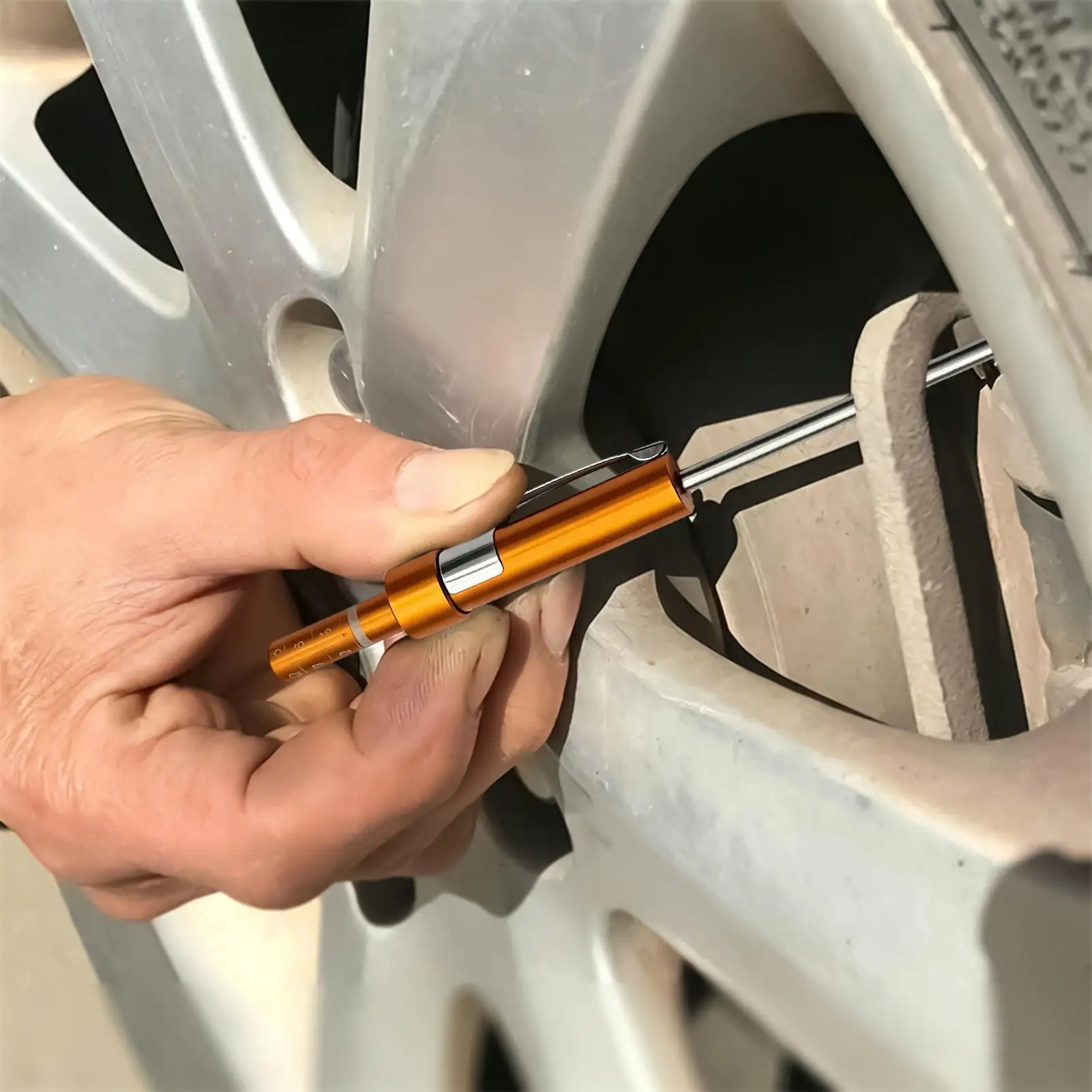 Brake Measuring Tool Car Drum Thickness Testing Tool With Scale Brake Pad Detection Pen For Mechanics Technicians Home Garage