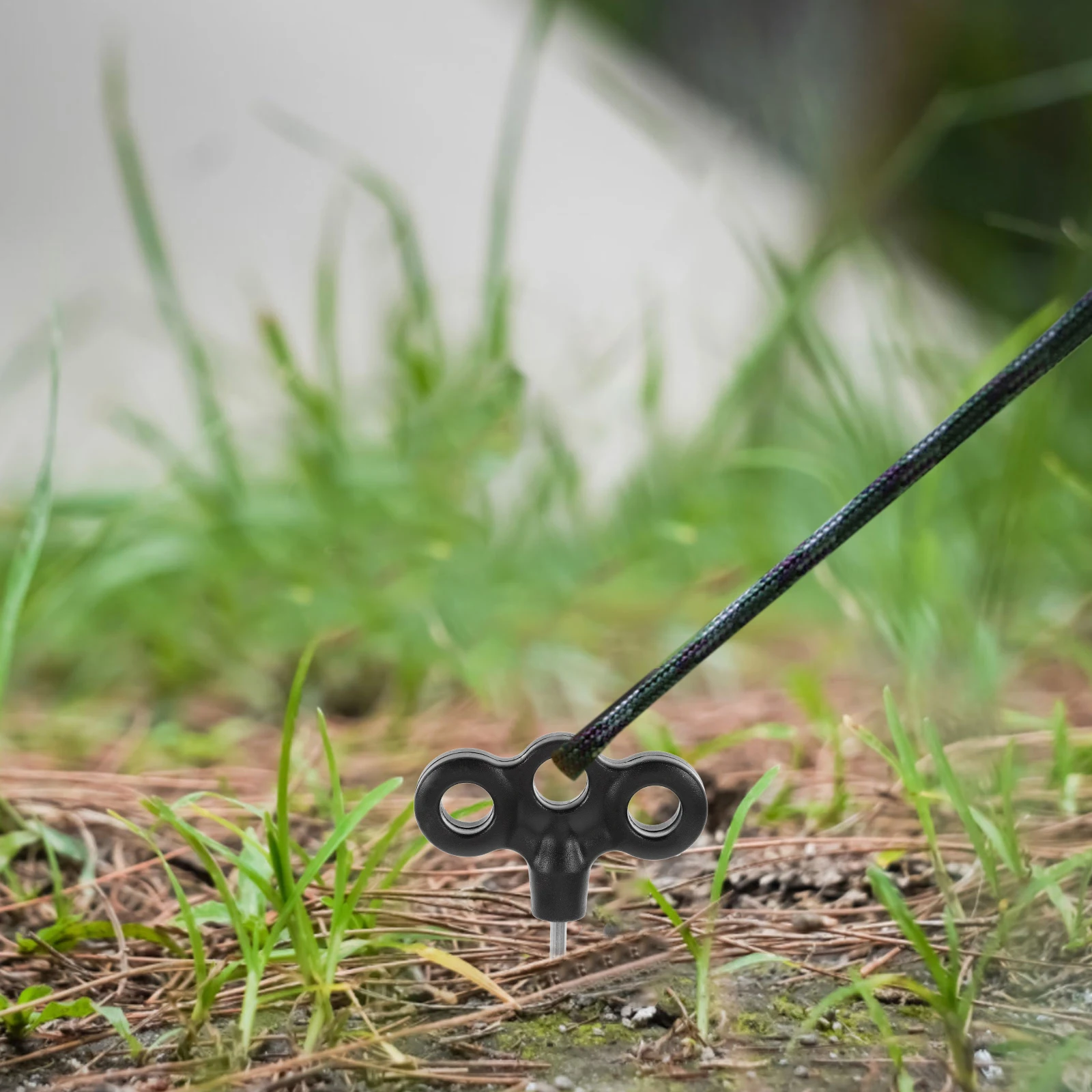

4pcs Tent Pegs Plastic Black Camping Stakes Beach Sand Ground Nail Travel Lightweight Durable Anti Wind Storm Practical