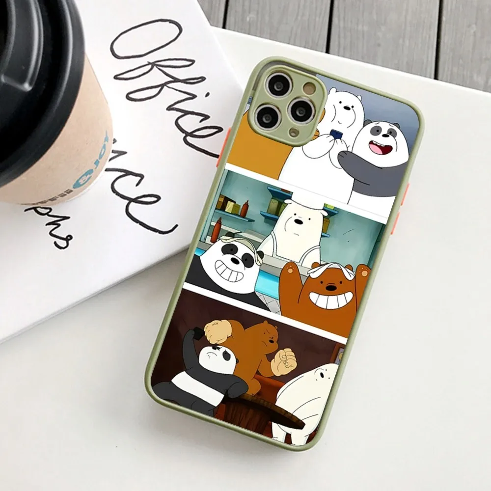 CuteThree L-Little B-Bears Phone Case for iPhone 14 11 12 13 Mini Pro Max 8 7 Plus X XR XS MAX Translucent Matte Cover