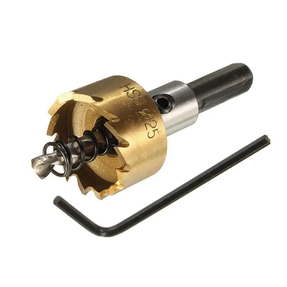 5Pcs Titan Beschichtung HSS Hartmetall Spitze Bohrer Bit Loch Sah Set Edelstahl Metall Legierung 16/18.5/20/25/30mm Tasche Loch Jig