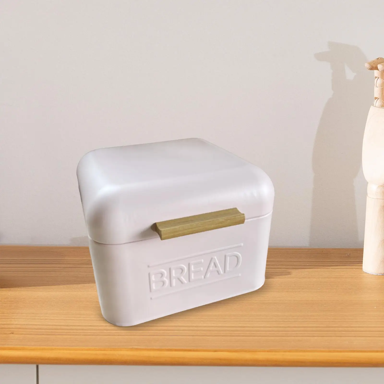 Light Pink Bread Box Bin Food Storage Container Decorative Iron Breadbasket Snack Bin for Kitchen Island