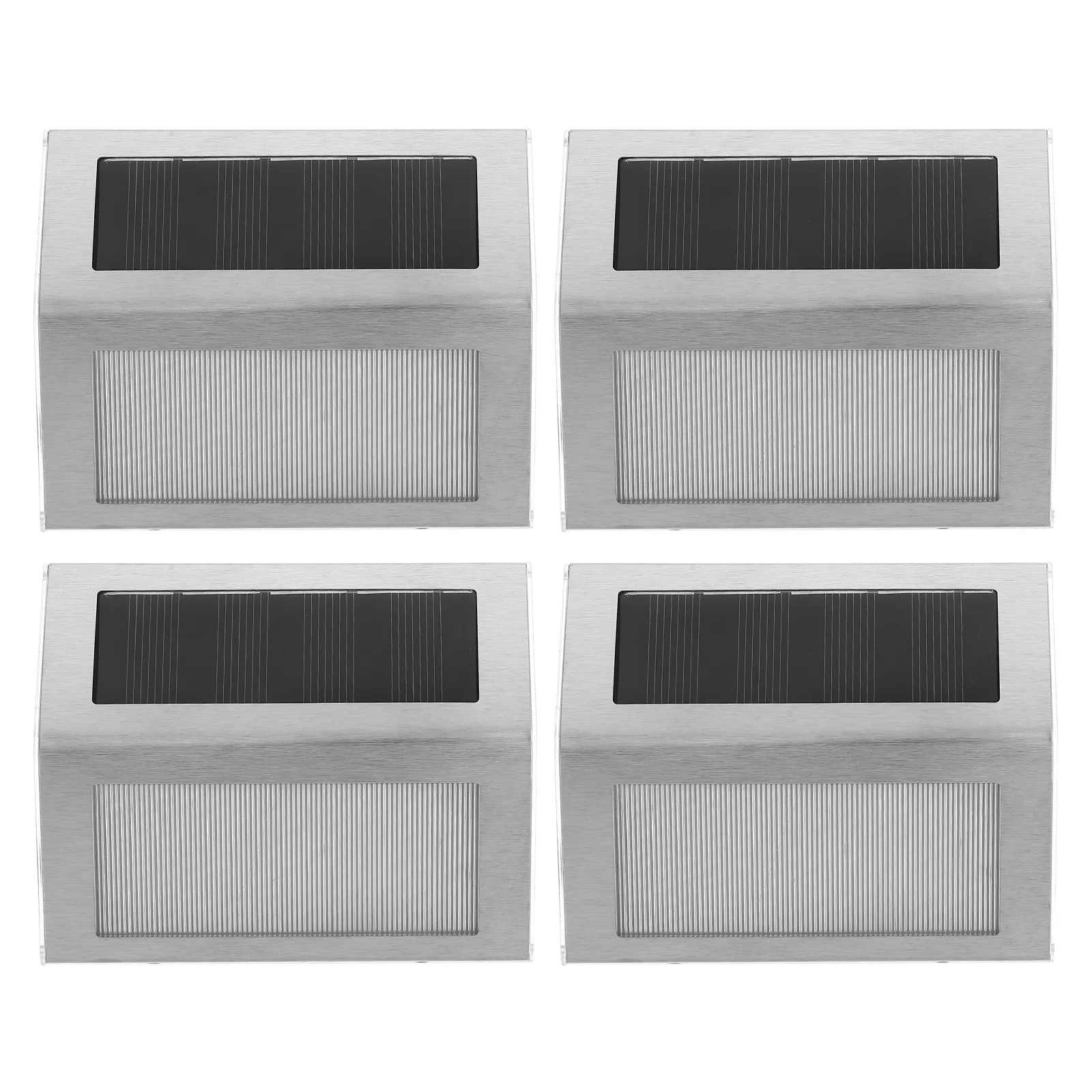 

4Pcs Solar Light Wall Mount Outdoor Wall Lamp Outdoor Garden Stairs Lights LED Path Lighting Durable Plastic