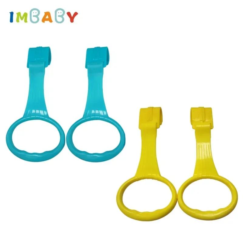 4pcs Pull Ring for Playpen Baby Crib Two Color Hooks Pendants Infant General Use Hooks Toddler Learn To Stand Nursery Rings Hand