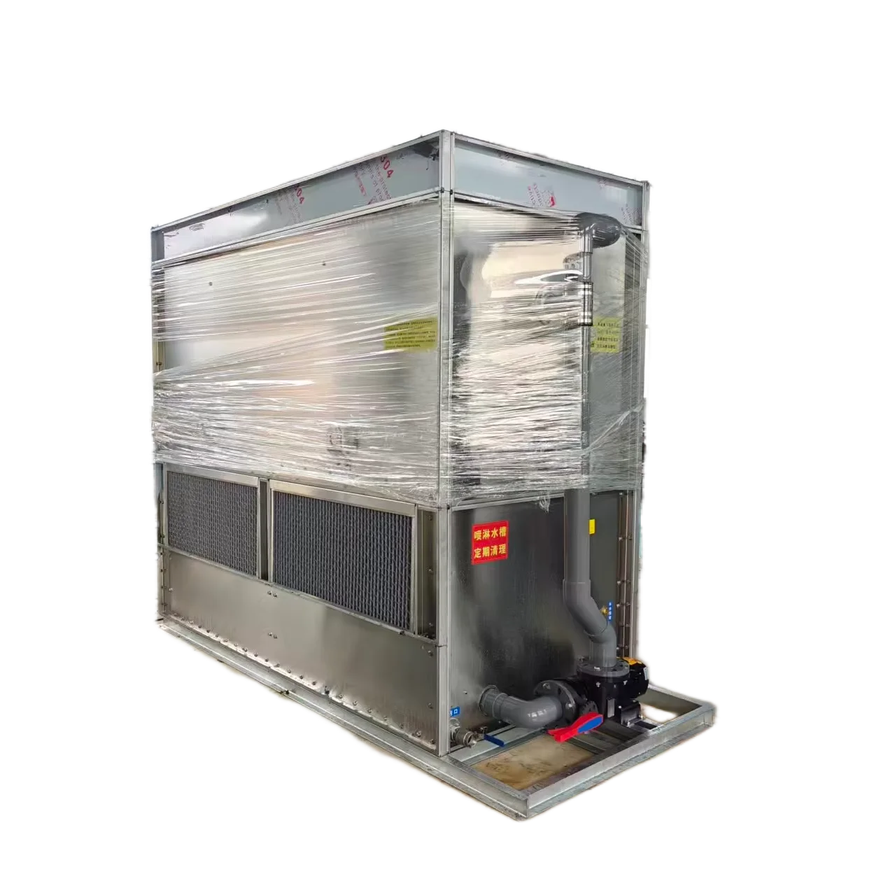 Evaporative Condenser Cross Flow Industrial Refrigeration Systems High Efficiency Cooling Metal Corrosion Resistant 380V 1000W